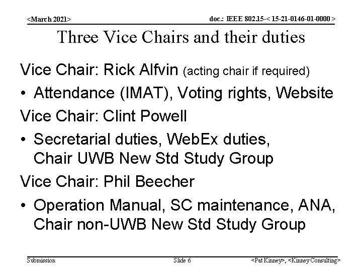 doc. : IEEE 802. 15 -< 15 -21 -0146 -01 -0000 > <March 2021>