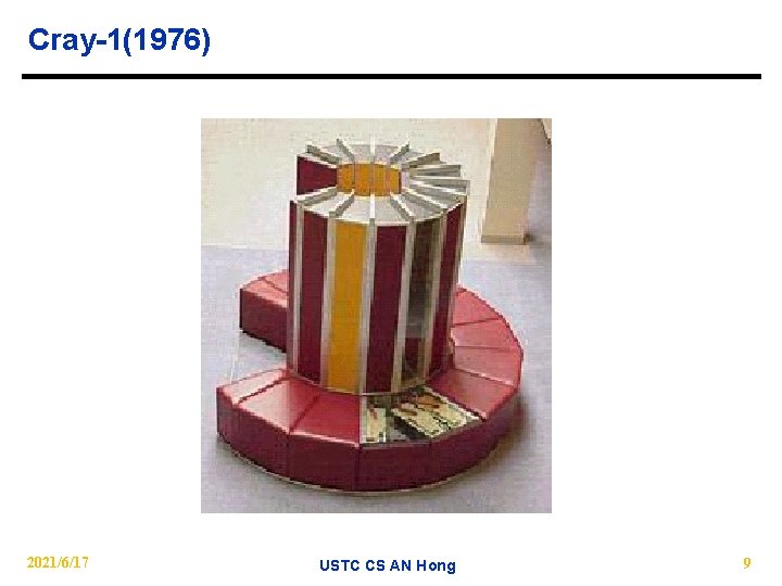 Cray-1(1976) 2021/6/17 USTC CS AN Hong 9 