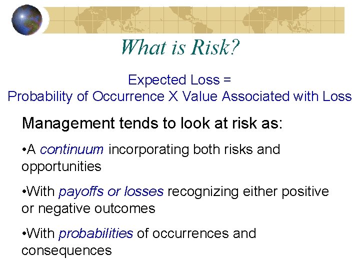 Chapter 4 Understanding Business Risk A Framework for
