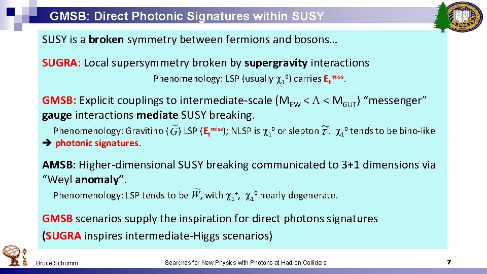 GMSB: Direct Photonic Signatures within SUSY is a broken symmetry between fermions and bosons…