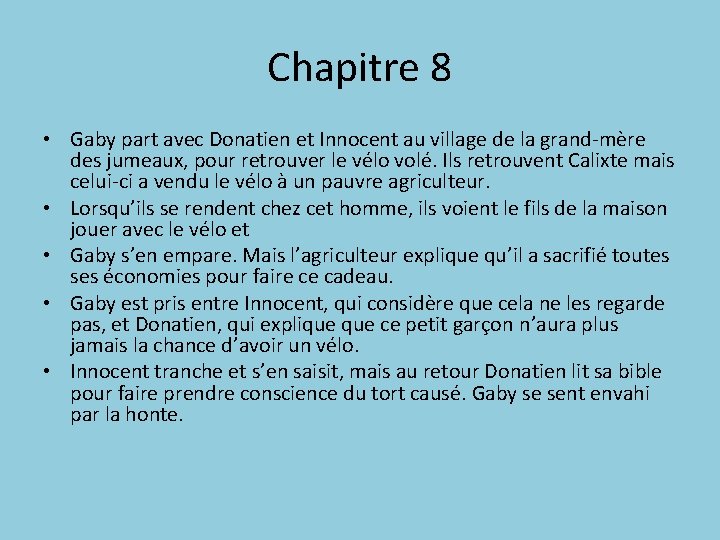 Chapitre 8 • Gaby part avec Donatien et Innocent au village de la grand-mère