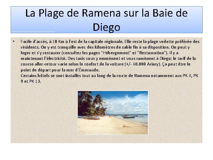 La Plage de Ramena sur la Baie de Diego • Facile d'accès, à 18