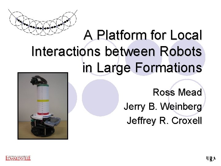 A Platform for Local Interactions between Robots in Large Formations Ross Mead Jerry B.
