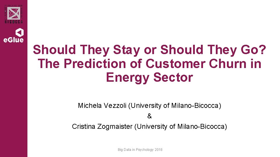 Should They Stay or Should They Go? The Prediction of Customer Churn in Energy