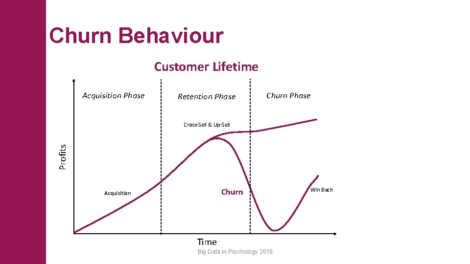 Churn Behaviour Customer Lifetime Acquisition Phase Retention Phase Churn Phase Profits Cross-Sell & Up-Sell