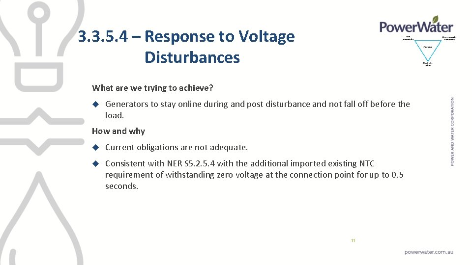 3. 3. 5. 4 – Response to Voltage Disturbances What are we trying to