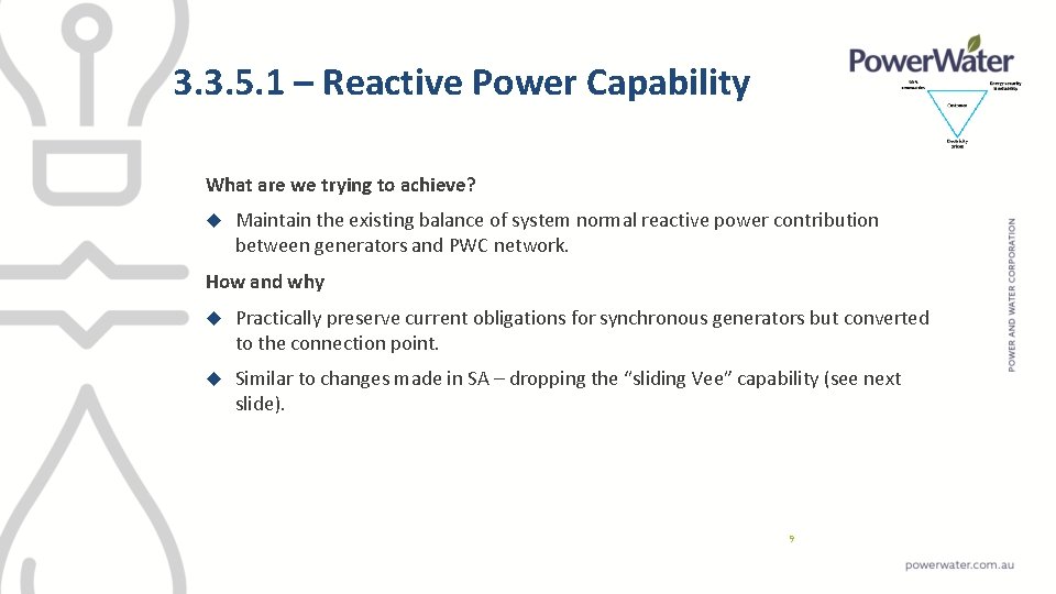 3. 3. 5. 1 – Reactive Power Capability What are we trying to achieve?