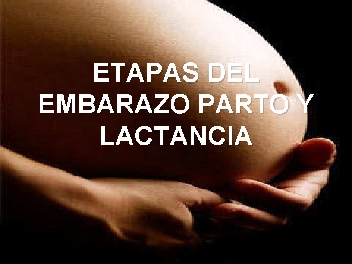 ETAPAS DEL EMBARAZO PARTO Y LACTANCIA 