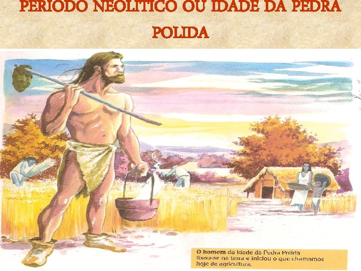 PERÍODO NEOLÍTICO OU IDADE DA PEDRA POLIDA 