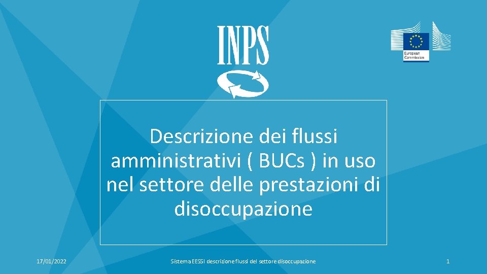 Descrizione dei flussi amministrativi ( BUCs ) in uso nel settore delle prestazioni di