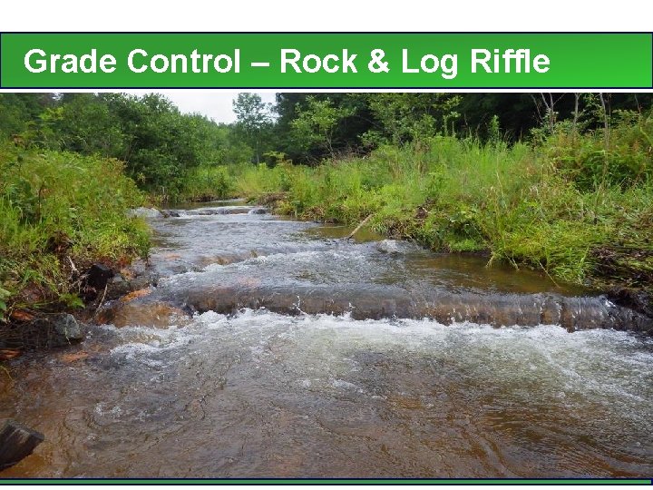 Grade Control – Rock & Log Riffle 