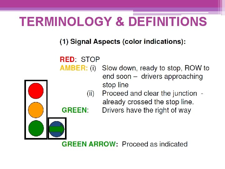 TERMINOLOGY & DEFINITIONS 