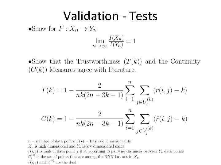 Validation - Tests 