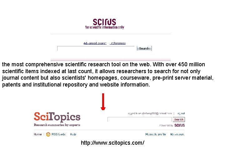 the most comprehensive scientific research tool on the web. With over 450 million scientific