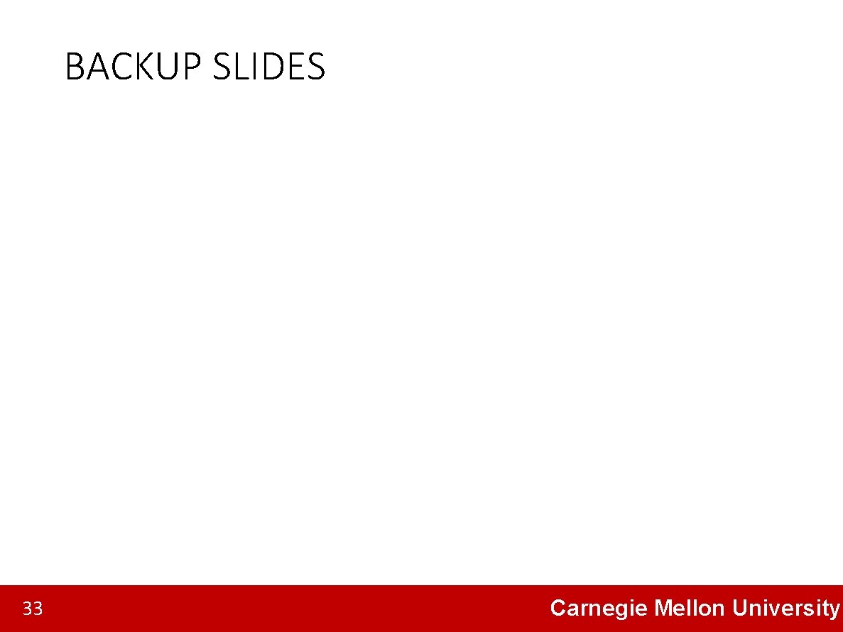 BACKUP SLIDES 33 Carnegie Mellon University 