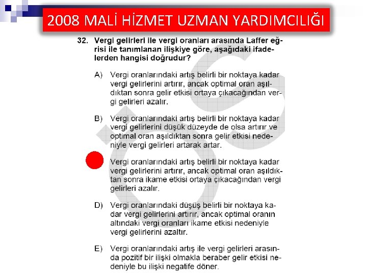 2008 MALİ HİZMET UZMAN YARDIMCILIĞI 