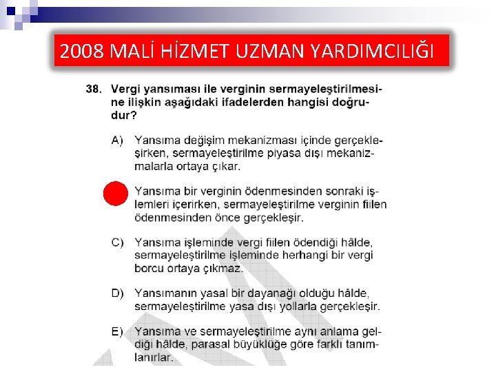 2008 MALİ HİZMET UZMAN YARDIMCILIĞI 