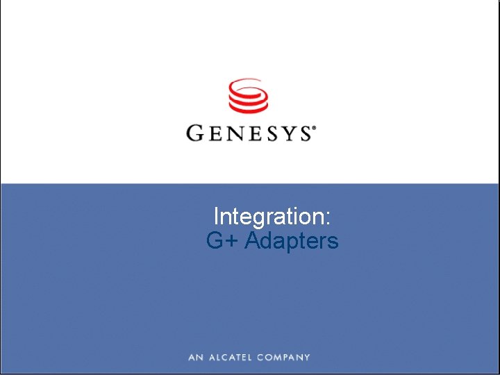 Integration: G+ Adapters 