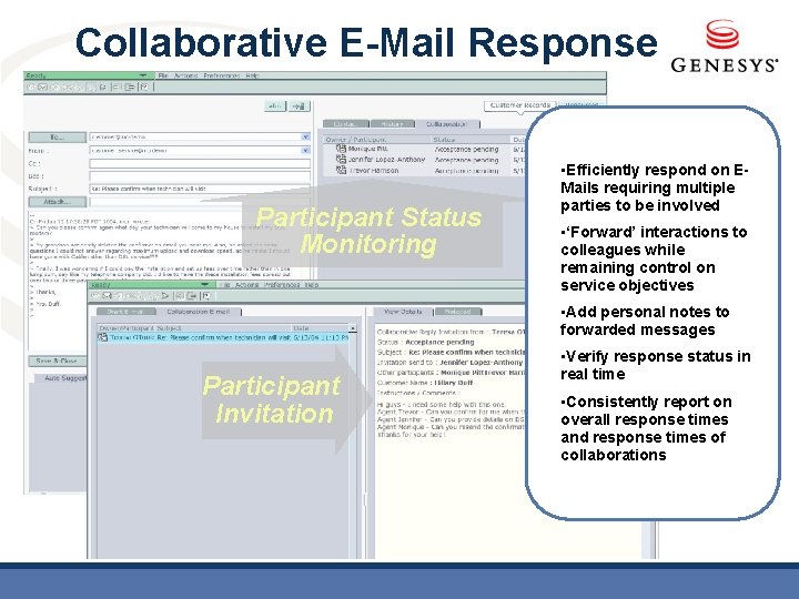 Collaborative E-Mail Response Participant Status Monitoring • Efficiently respond on EMails requiring multiple parties