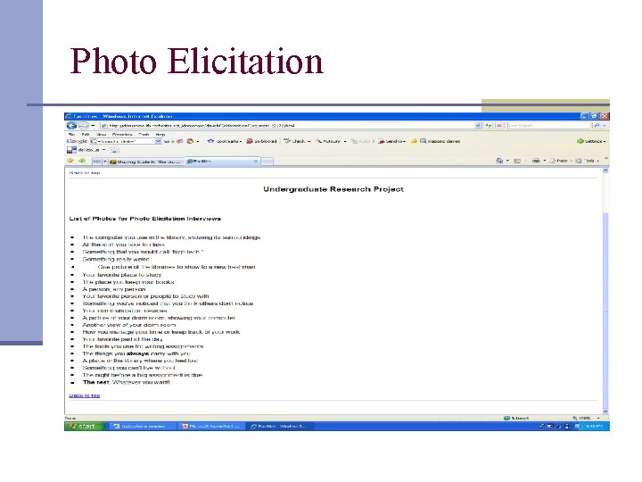 Photo Elicitation 