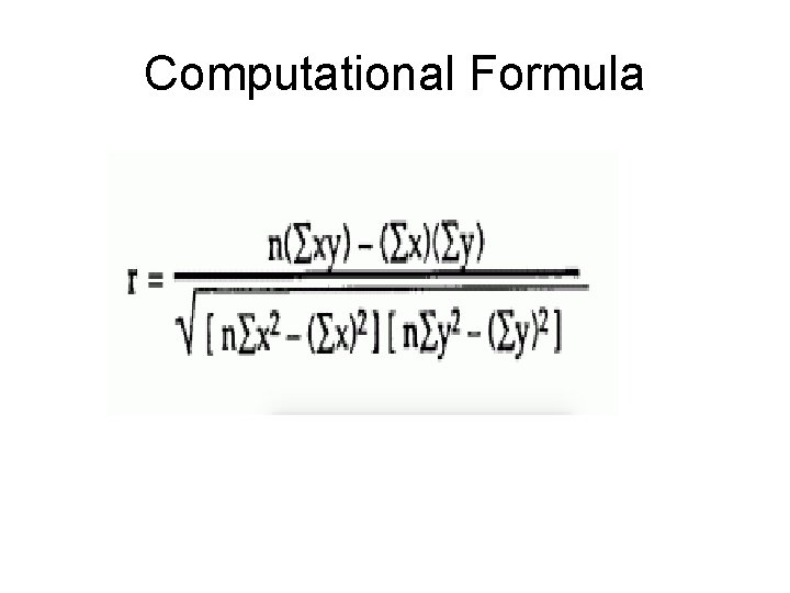 Computational Formula 