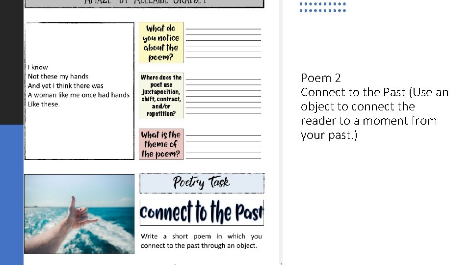 Poem 2 Connect to the Past (Use an object to connect the reader to