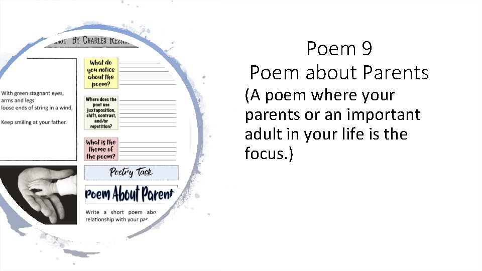 Poem 9 Poem about Parents (A poem where your parents or an important adult