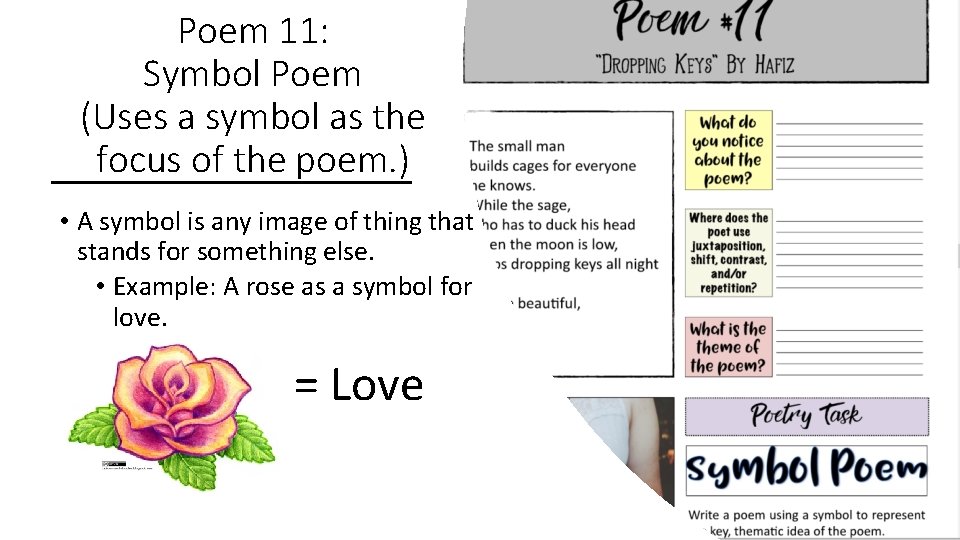 Poem 11: Symbol Poem (Uses a symbol as the focus of the poem. )