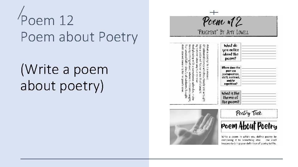 Poem 12 Poem about Poetry (Write a poem about poetry) 