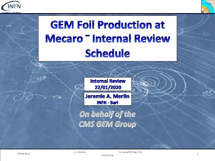 16/06/2021 J. A. Merlin GEM group On behalf of the CMS 1 