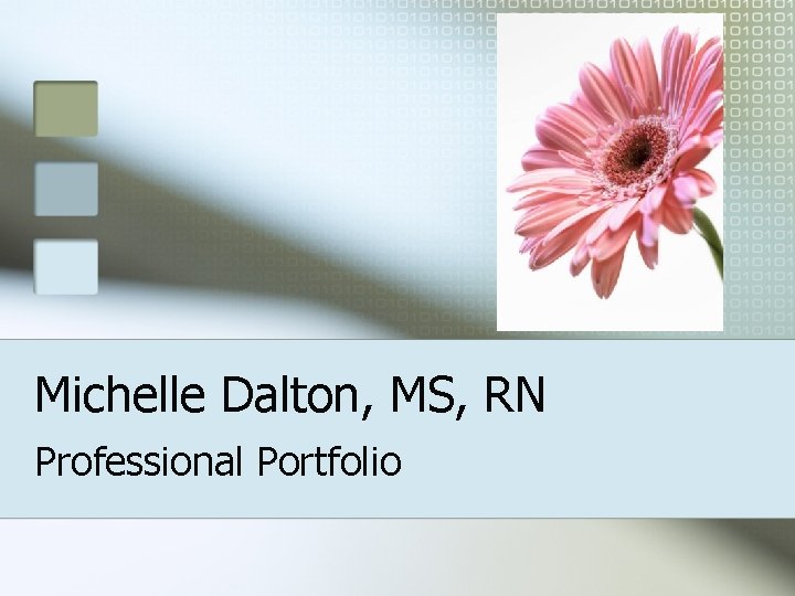 Michelle Dalton, MS, RN Professional Portfolio 