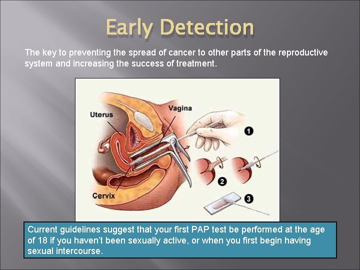 Early Detection The key to preventing the spread of cancer to other parts of