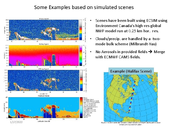 Some Examples based on simulated scenes • Scenes have been built using ECSIM using