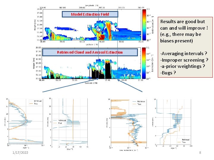 Model Extinction Field Results are good but can and will improve ! (e. g.