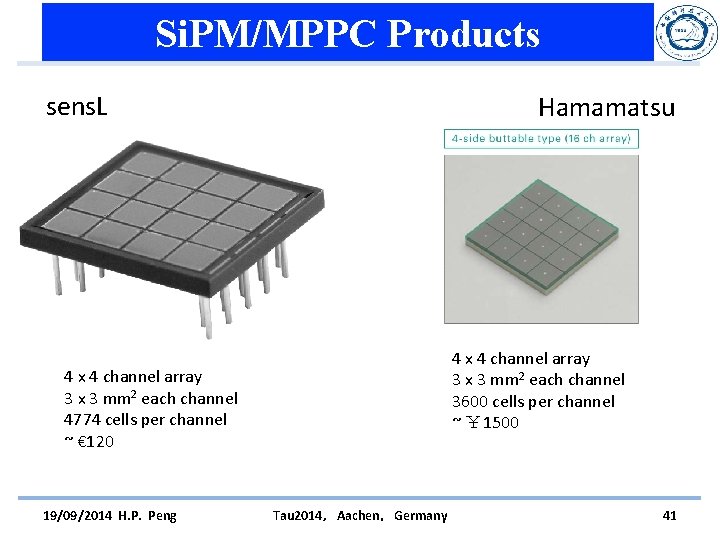 Si. PM/MPPC Products sens. L Hamamatsu 4 x 4 channel array 3 x 3