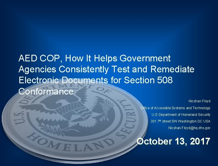 AED COP, How It Helps Government Agencies Consistently Test and Remediate Electronic Documents for