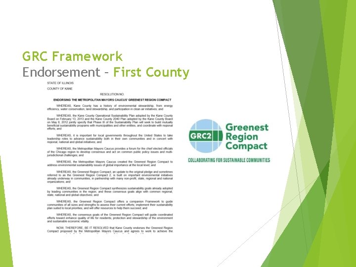 GRC Framework Endorsement – First County 