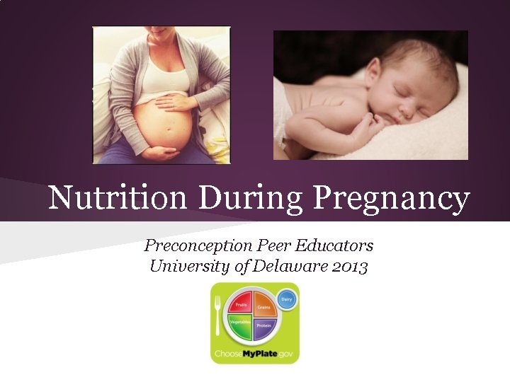 Nutrition During Pregnancy Preconception Peer Educators University of Delaware 2013 