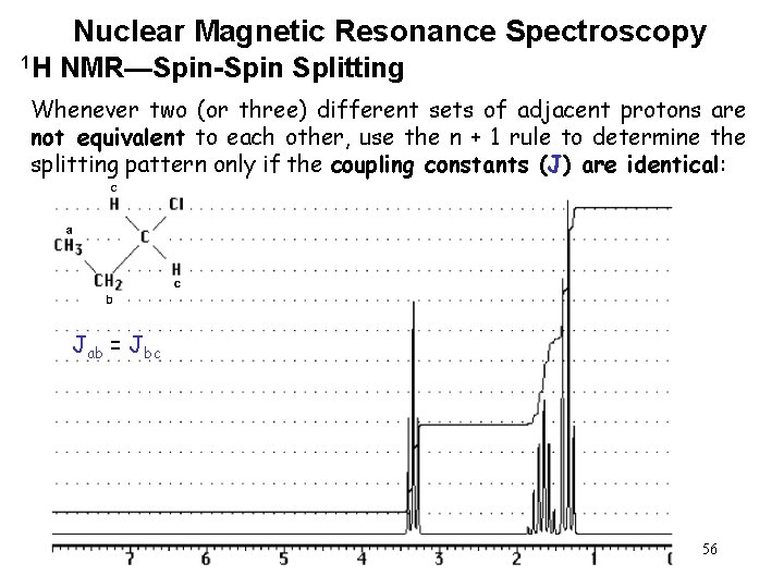 Nuclear Magnetic Resonance Spectroscopy 1 H NMR—Spin-Spin Splitting Whenever two (or three) different sets