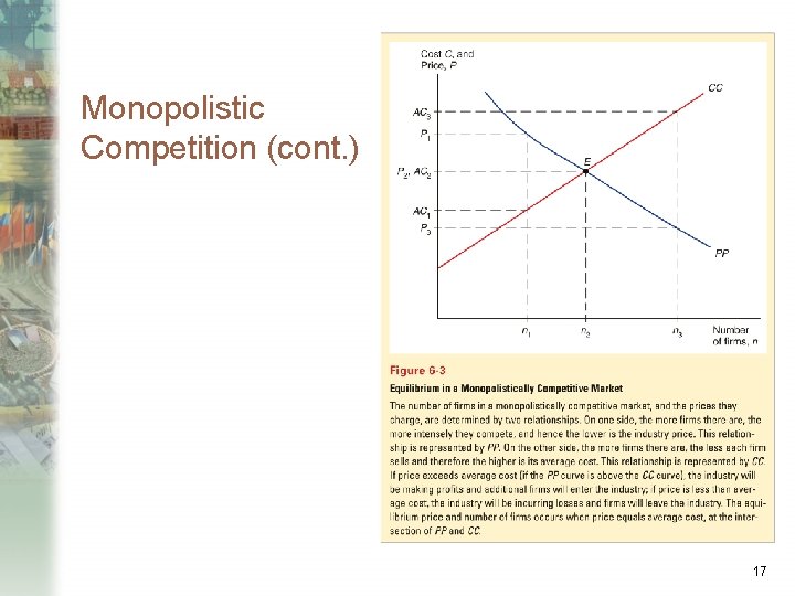 Monopolistic Competition (cont. ) 17 