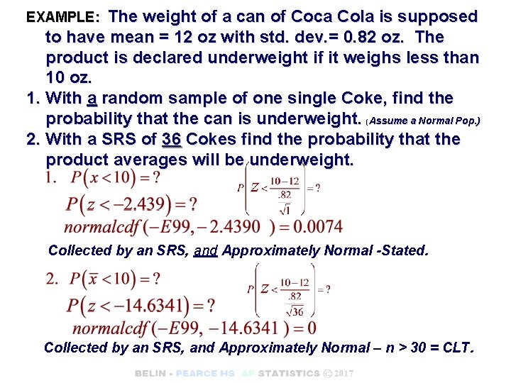 The weight of a can of Coca Cola is supposed to have mean =