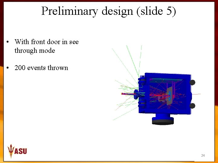 Preliminary design (slide 5) • With front door in see through mode • 200