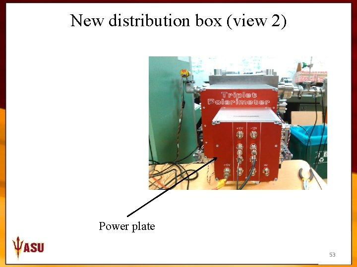 New distribution box (view 2) Power plate 53 