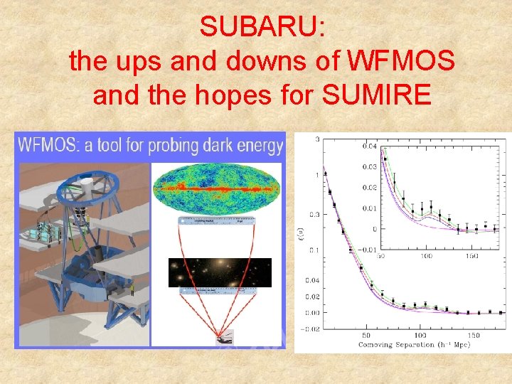 SUBARU: the ups and downs of WFMOS and the hopes for SUMIRE 