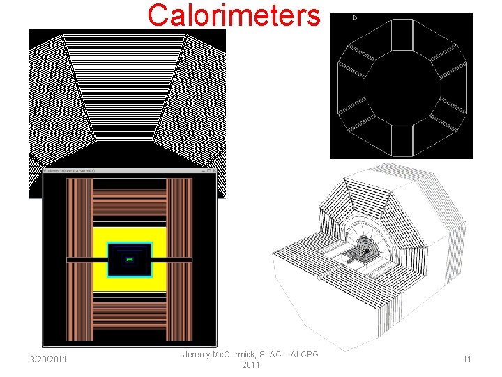 Calorimeters 3/20/2011 Jeremy Mc. Cormick, SLAC – ALCPG 2011 11 