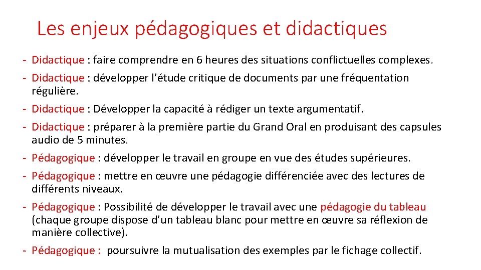 Les enjeux pédagogiques et didactiques - Didactique : faire comprendre en 6 heures des