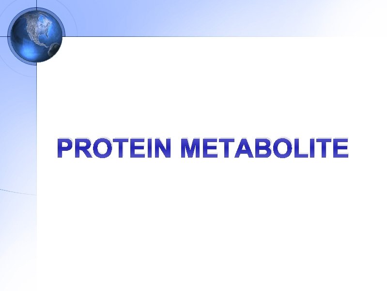 PROTEIN METABOLITE 