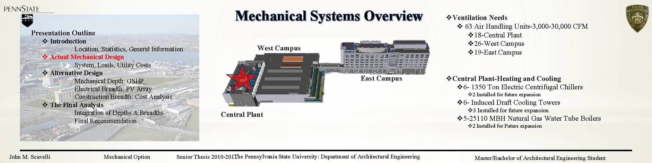 Mechanical Systems Overview Presentation Outline v Introduction Location, Statistics, General Information v Actual Mechanical