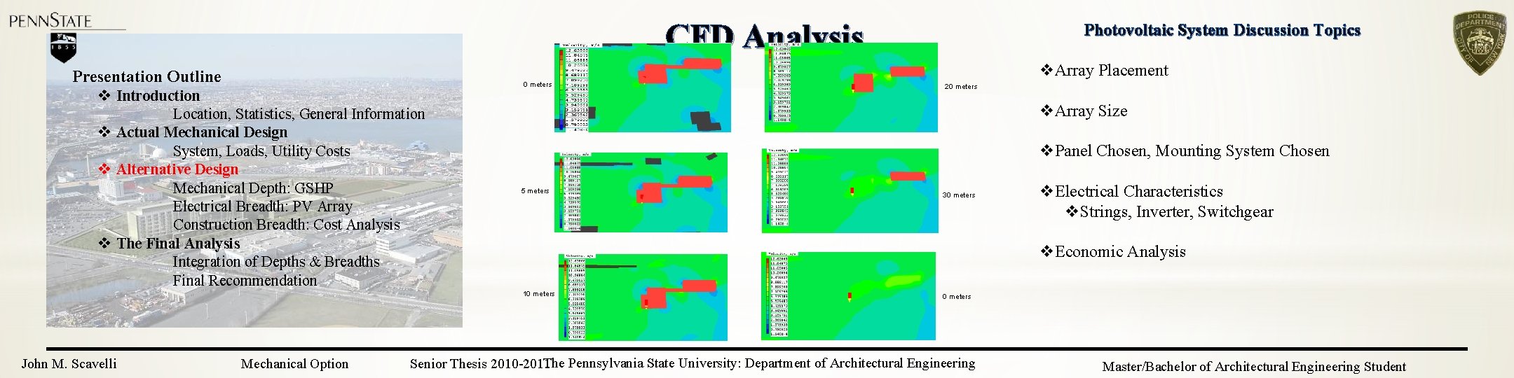 CFD Analysis v. Array Placement Presentation Outline v Introduction Location, Statistics, General Information v