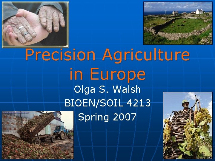 Precision Agriculture in Europe Olga S. Walsh BIOEN/SOIL 4213 Spring 2007 